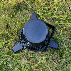 Stay Cool &amp; Lit Anywhere: Solar Camping Light Foldable Fan