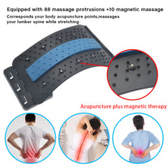 Lumbar Relief Massage Pad: Adjustable Back Pain Solution with 88 Acupoint Massage