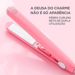 Mini Ceramic Hair Curler and Straightener