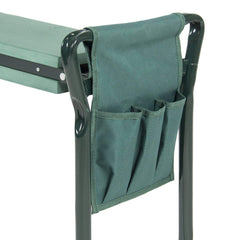 Garden Kneeler Bench with Foam Pad and Side Pockets