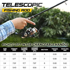 Carbon Fiber Telescopic Fishing Combo