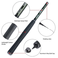 Goture 12FT/3.6M Telescopic Tenkara Fly Fishing Rod Combo – Portable Carbon Fiber Rod for Trout, Bass, and Crappie