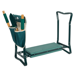 Garden Kneeler Bench with Foam Pad and Side Pockets